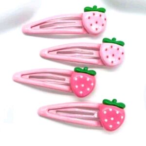 Strawberry hair pins set of 4